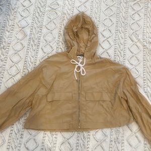 Zara cropped jacket with hood.Super cute!